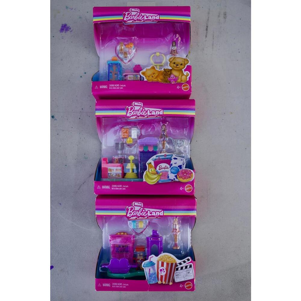 Mini Barbie Land Playsets - Set of 3